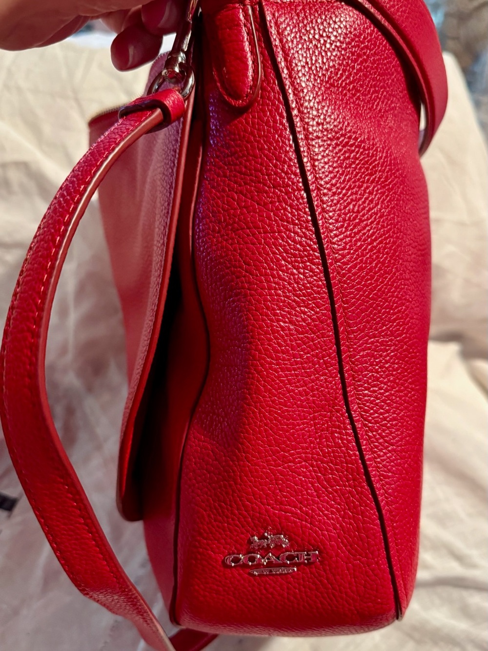 Pebbled Leather Turnlock Hobo Crossbody Shoulder Bag Vintage #Y2J Coach - Picture 2 of 4